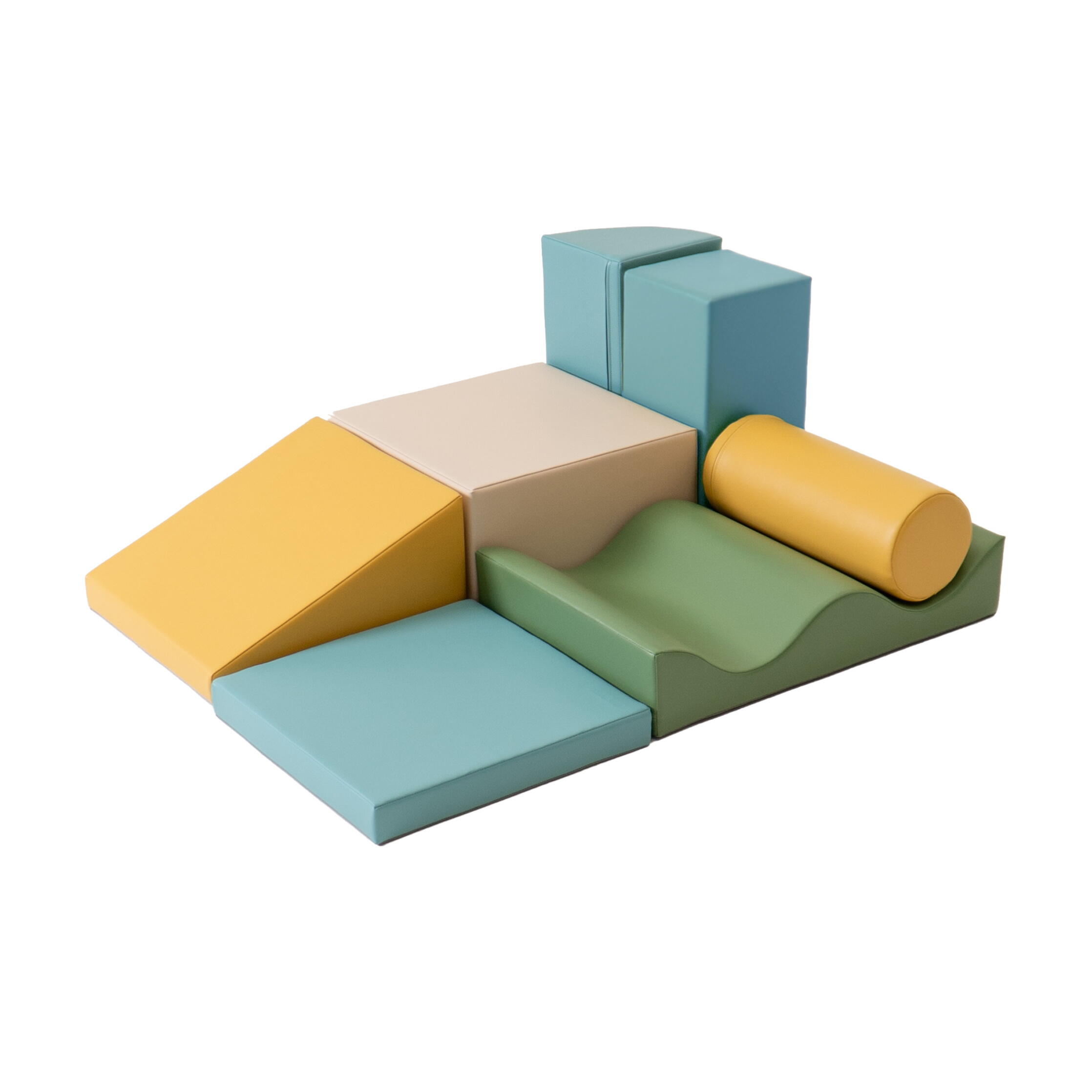 Leg&go - Kit De Blocs En Mousse  Discoverer, Beige Turquoise - Module Motricité - Beige|bleu|multicolore - Taille Unique - Decathlon