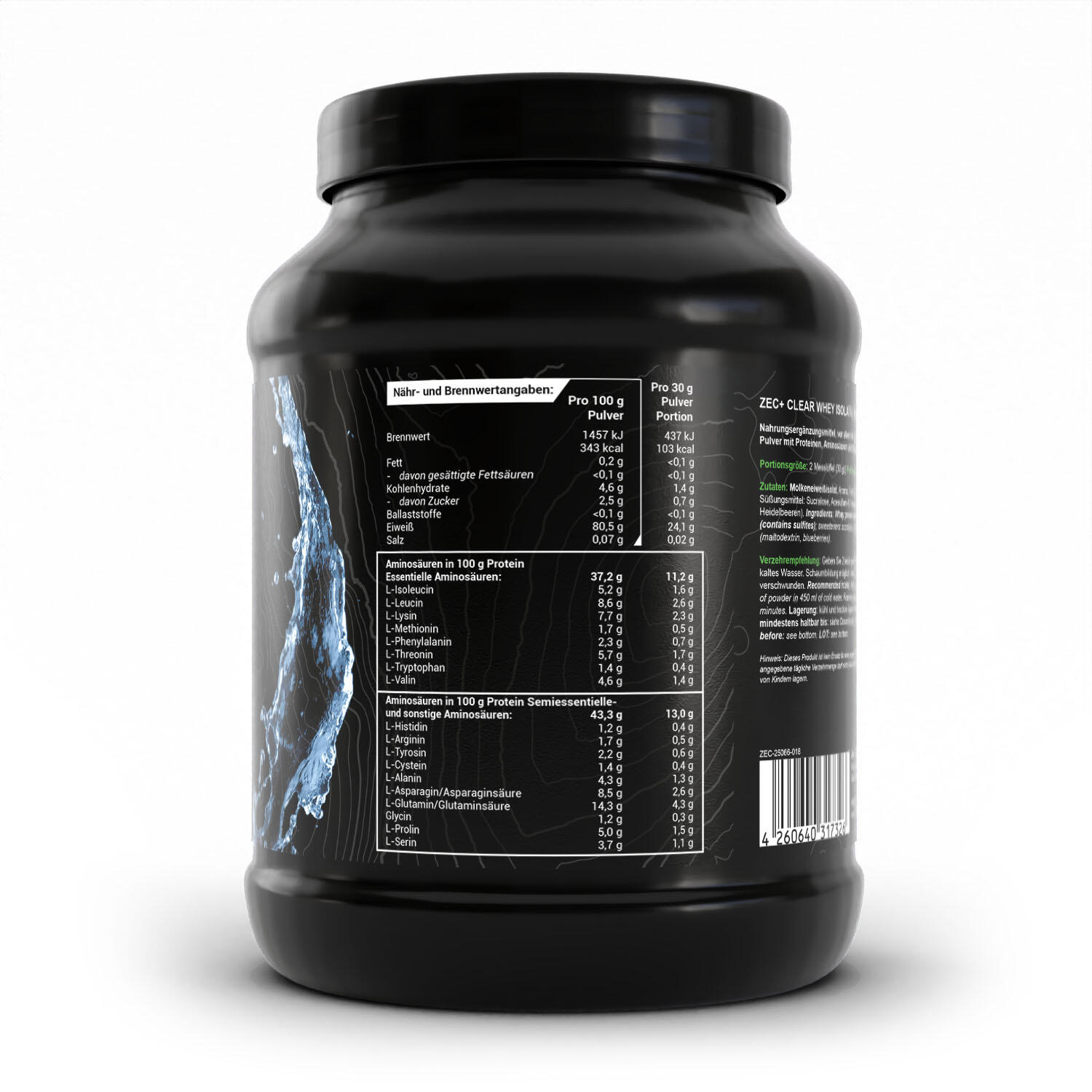 Zec+ Clear Whey Isolate (900g) Blueberry Coconut - Proteine 2/3