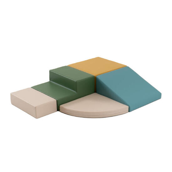 Kit de blocs en mousse Corner Climber, beige turquoise