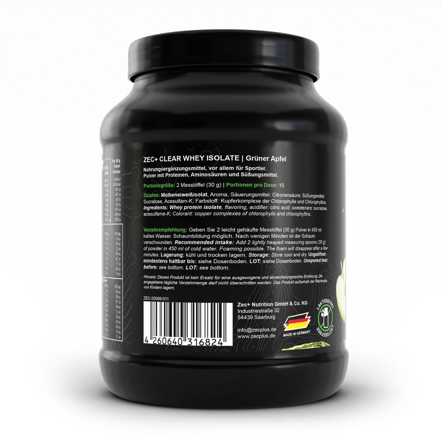 Zec+ Clear Whey Isolate (450g) Sour Apple - Protéines - Protéines claires 3/3