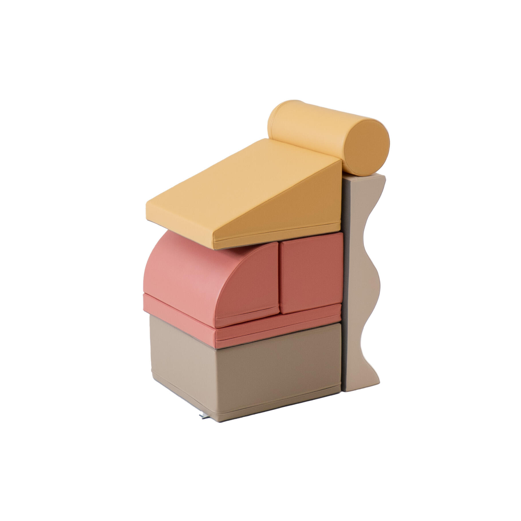 Blocchi per Bambini in Schiuma, Kit di attività Soft Play, beige-rosa 4/5