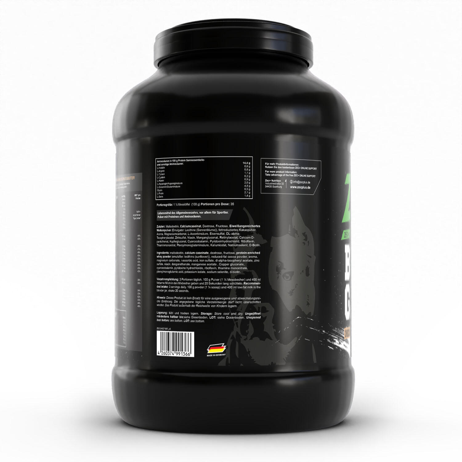 Zec+ Bullgainer (3500g) Chocolate Peanut Caramel - Aumento di peso 3/3