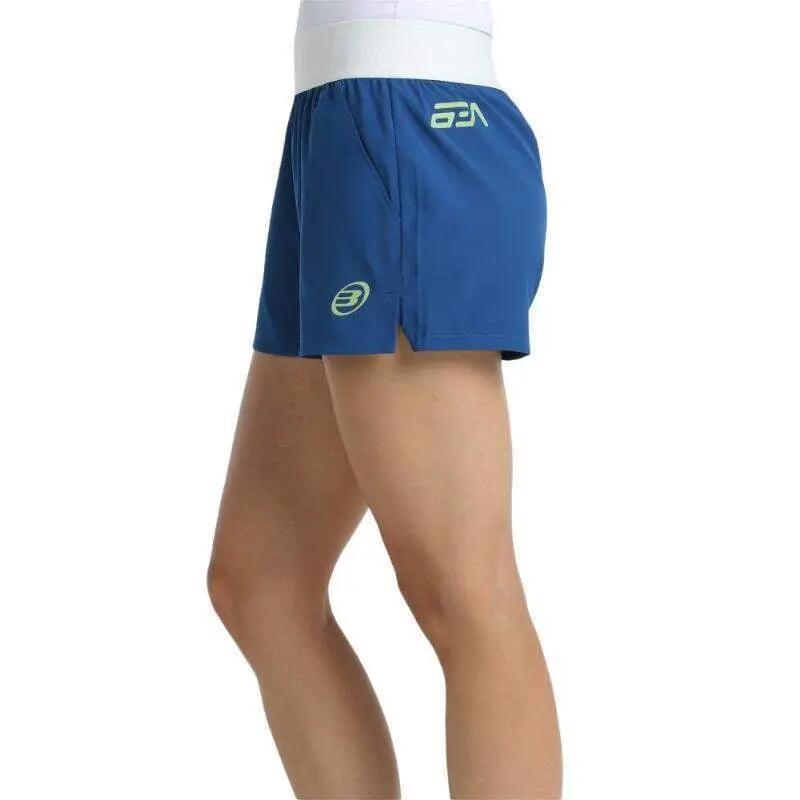 Short femme Bullpadel Berbi BLEU taille élastique large 2/5