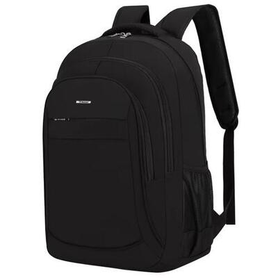 Rugzak dames heren 38 liter schoolrugzak met laptopvak - zwart