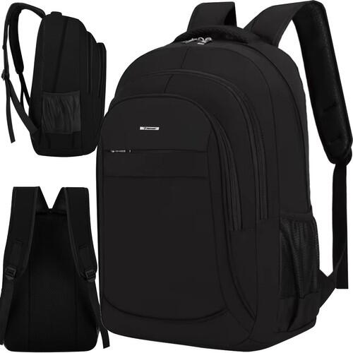 Rucsac școlar de 38 litri cu compartiment pentru laptop - Negru