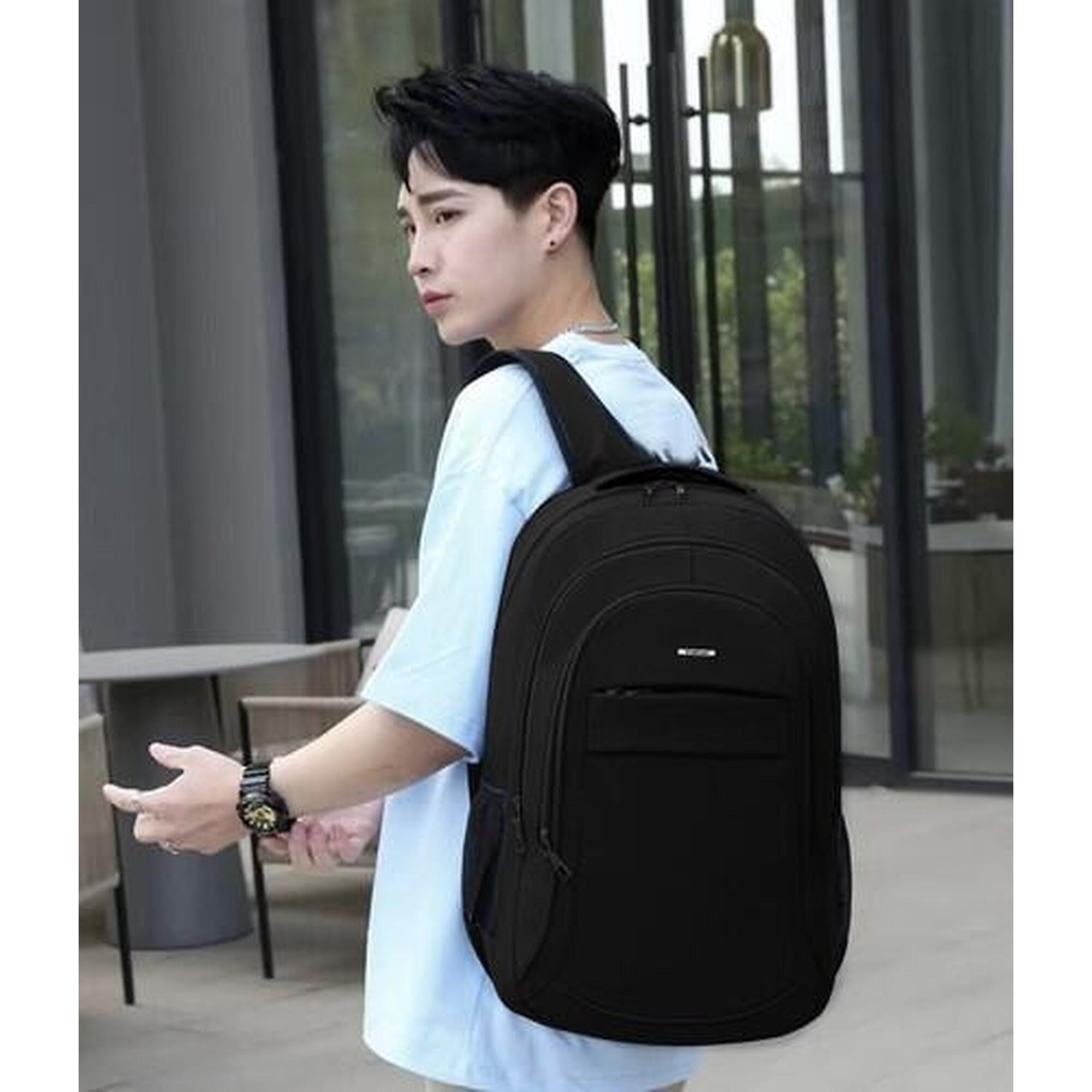 Rucsac școlar de 38 litri cu compartiment pentru laptop - Negru