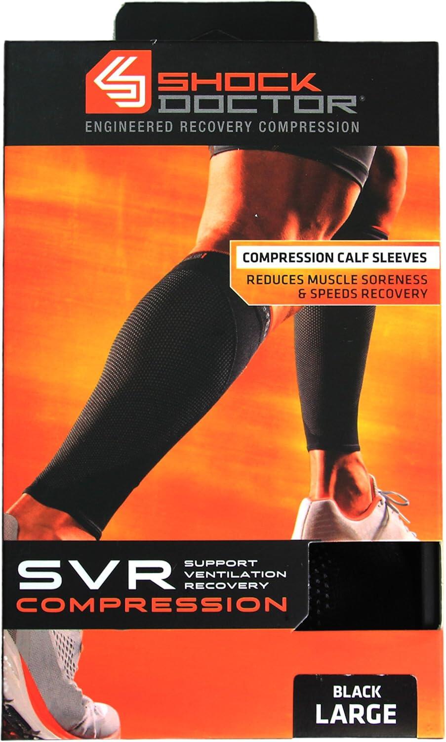 Shock Doctor Calf Compression Sleeve Support Pink Brace Recovery Support 2/3