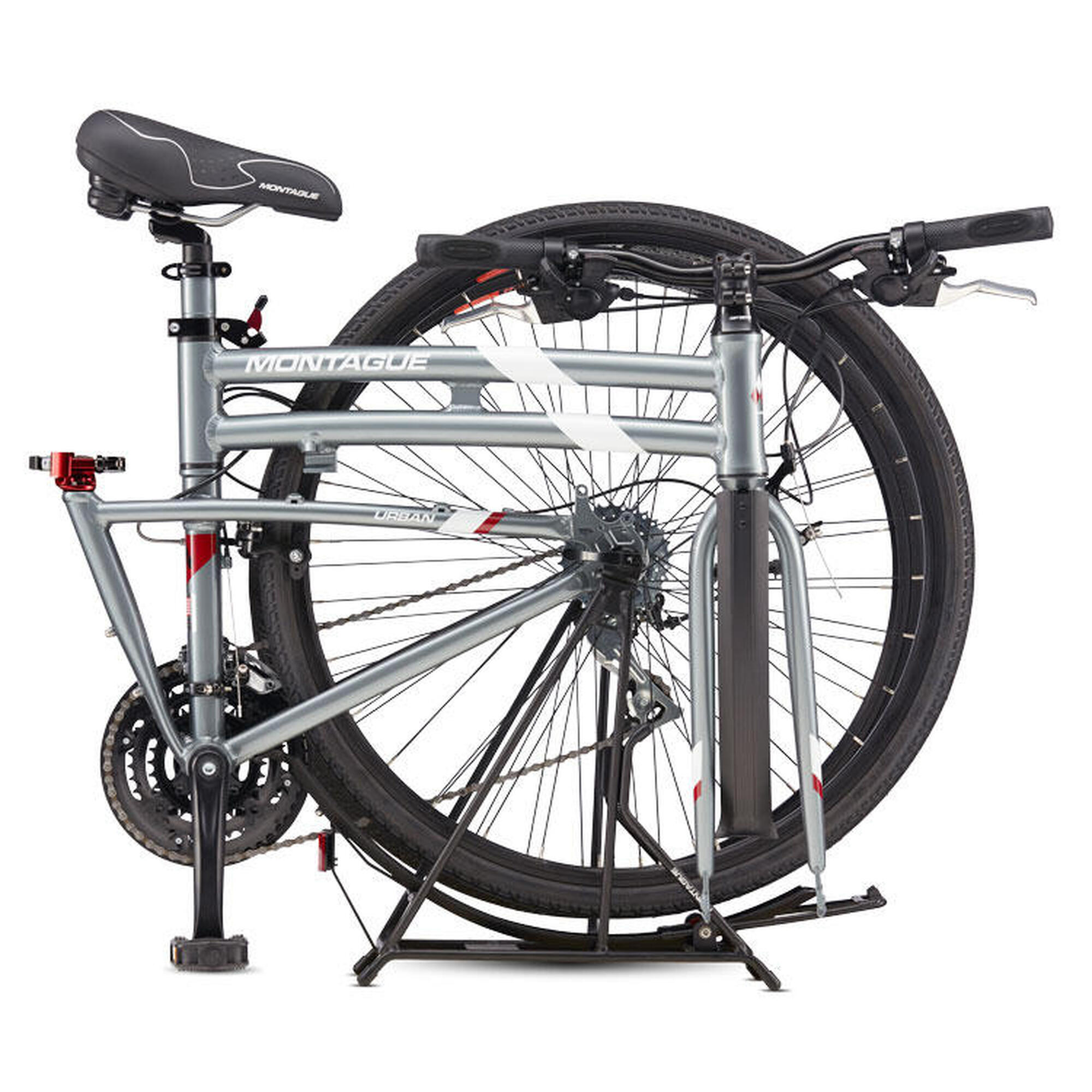 Montague - Urban 19" Argent Roues 700 21 Vitesses - Vélo Pliant - Gris - Decathlon