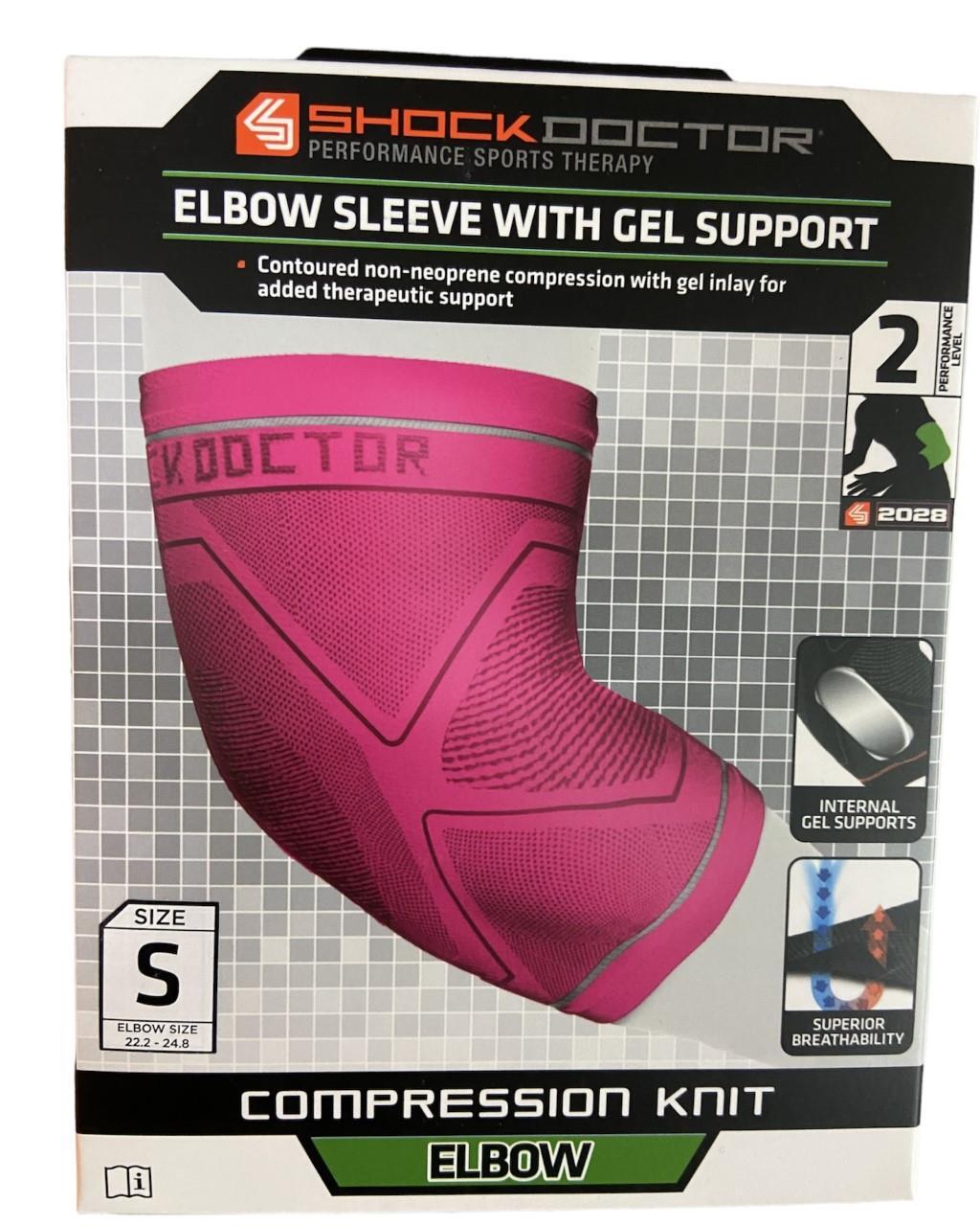 SHOCK DOCTOR Shock Doctor Elbow Compression Sleeve Support Pink Gel Recovery Support