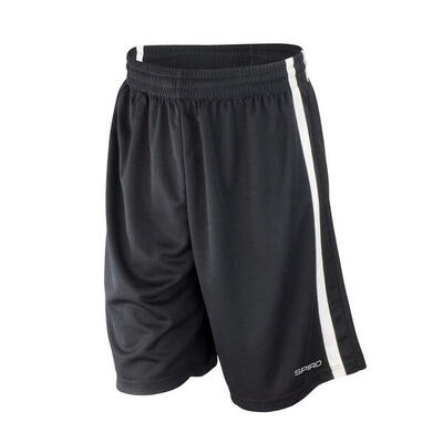 Heren quick dry basketbal shorts (zwart/wit)