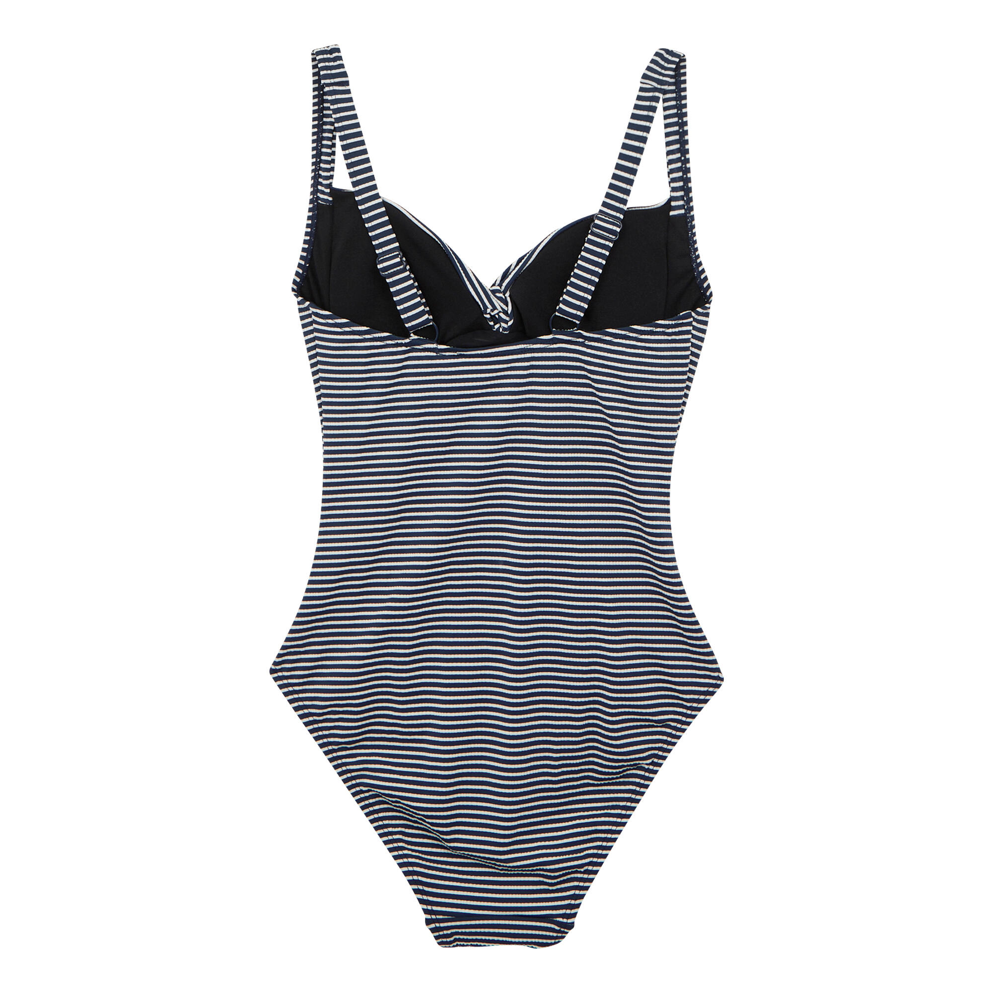Maillot De Bain 1 Pièce Femme (Bleu Marine / Blanc) 2/5