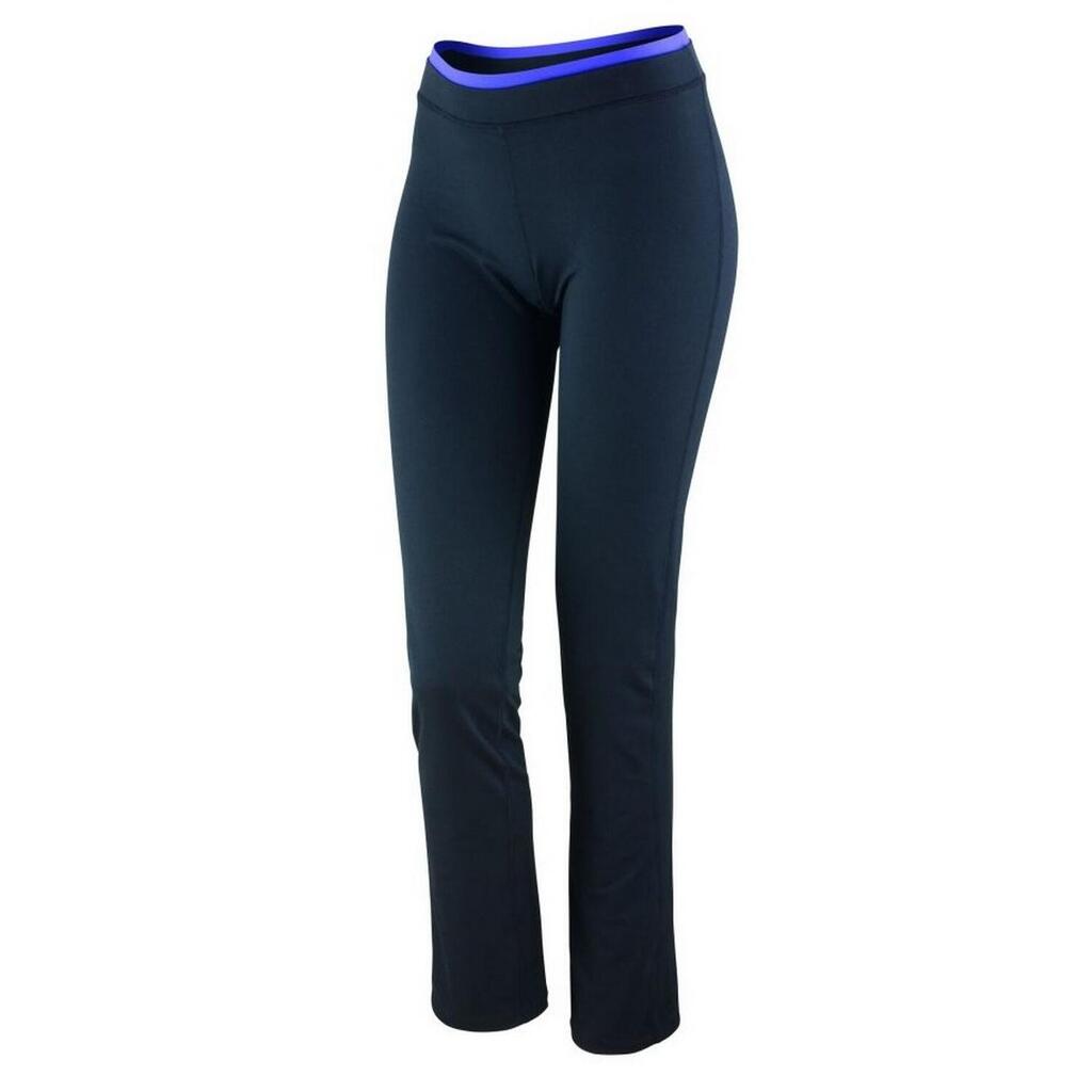 Womens/Ladies Fitness Trousers (Black/Lavender)