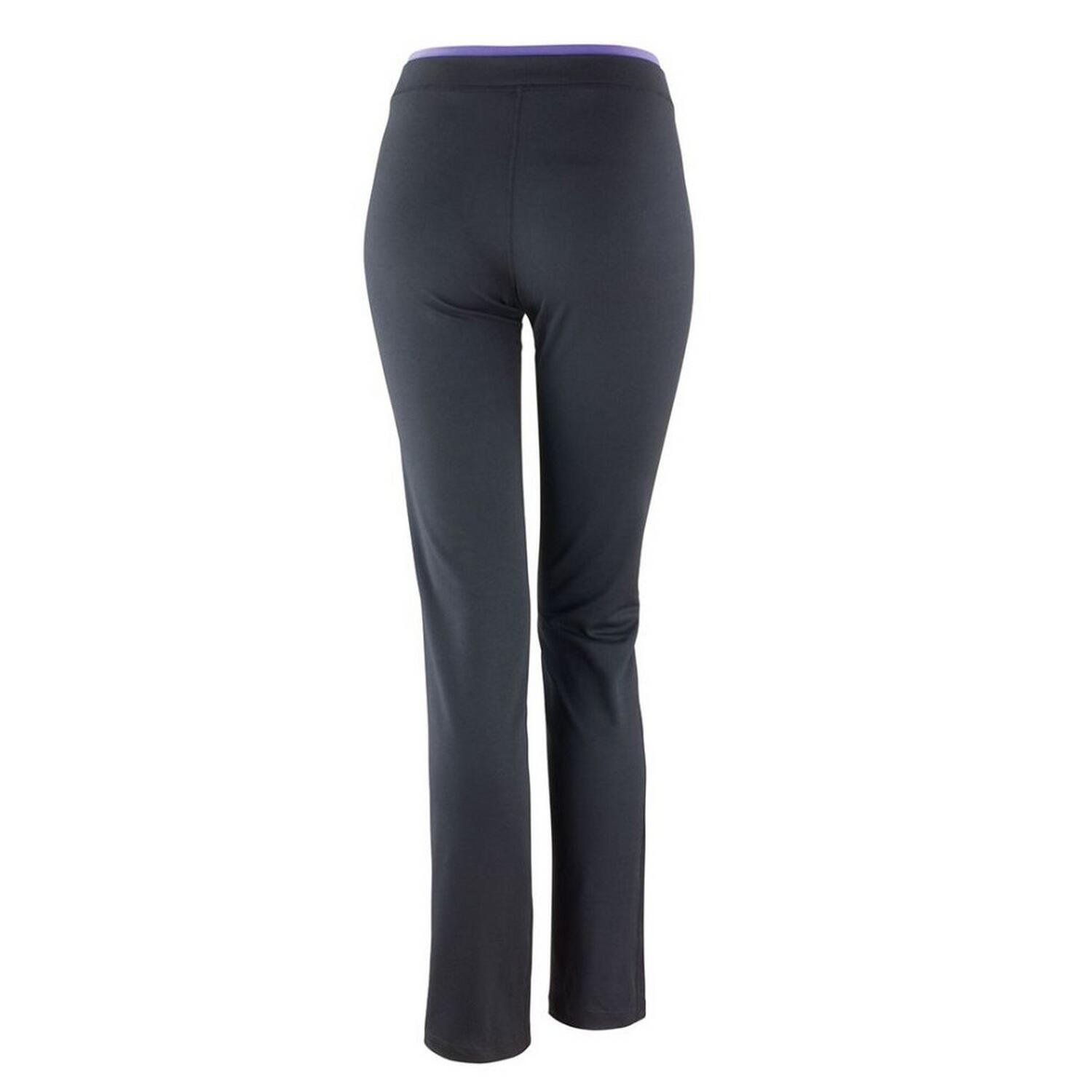 Dames fitnessbroek (Zwart/Lavendel) 2/2
