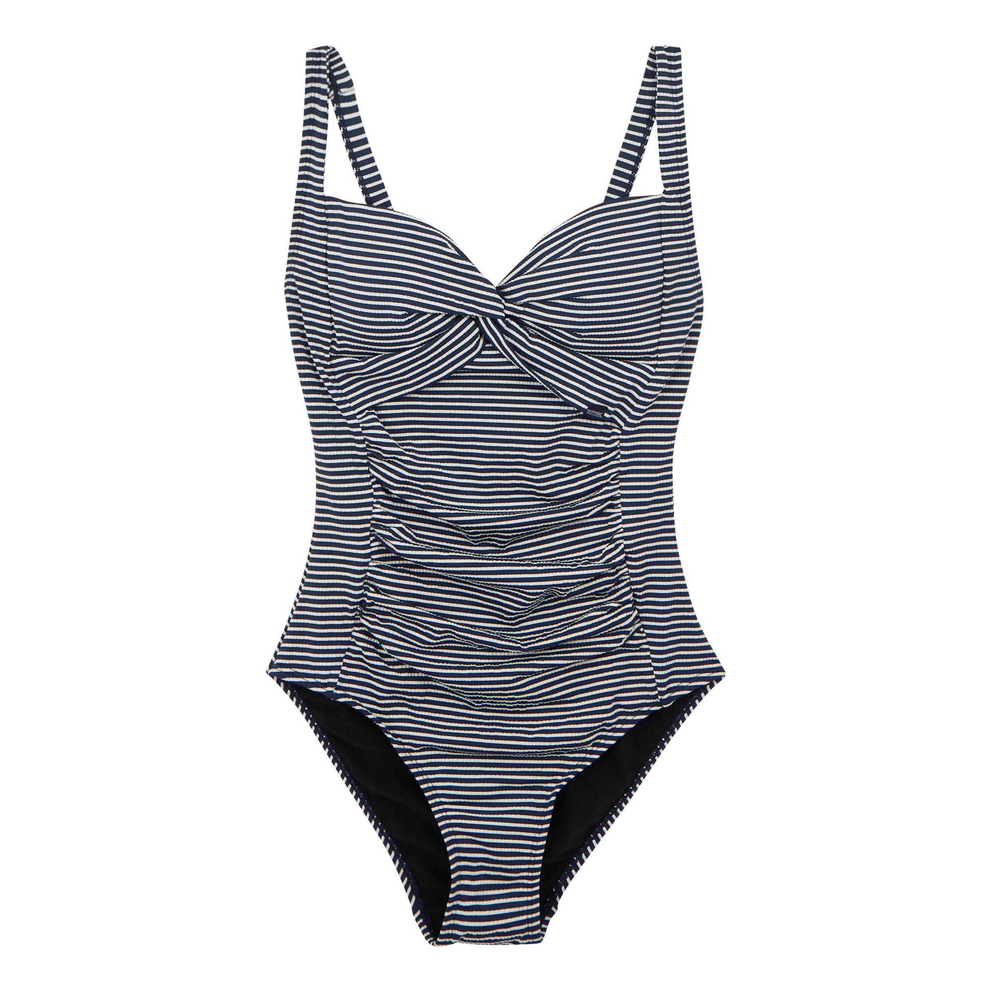 REGATTA Womens/Ladies Stripe Seersucker Tummy Control One Piece Swimsuit (Navy/White)