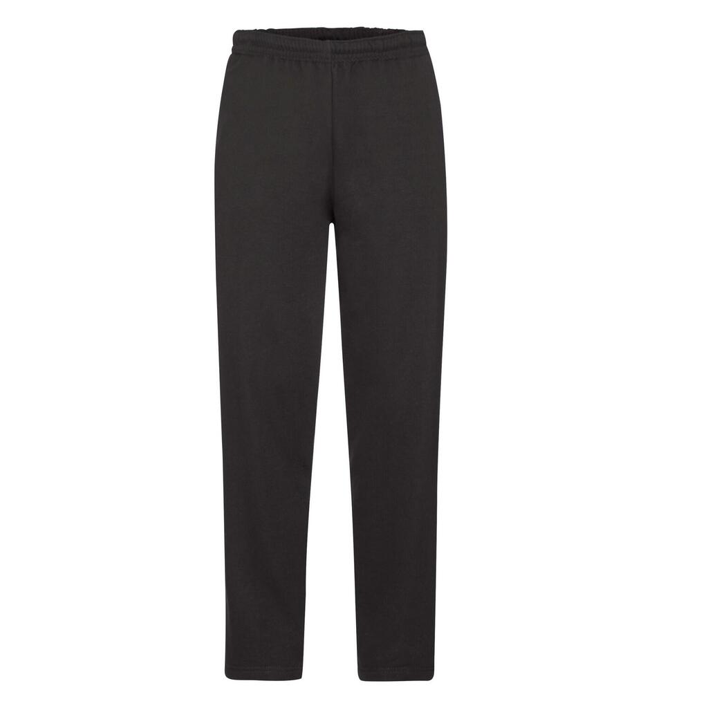 Mens Open Hem Jogging Bottoms (Black)