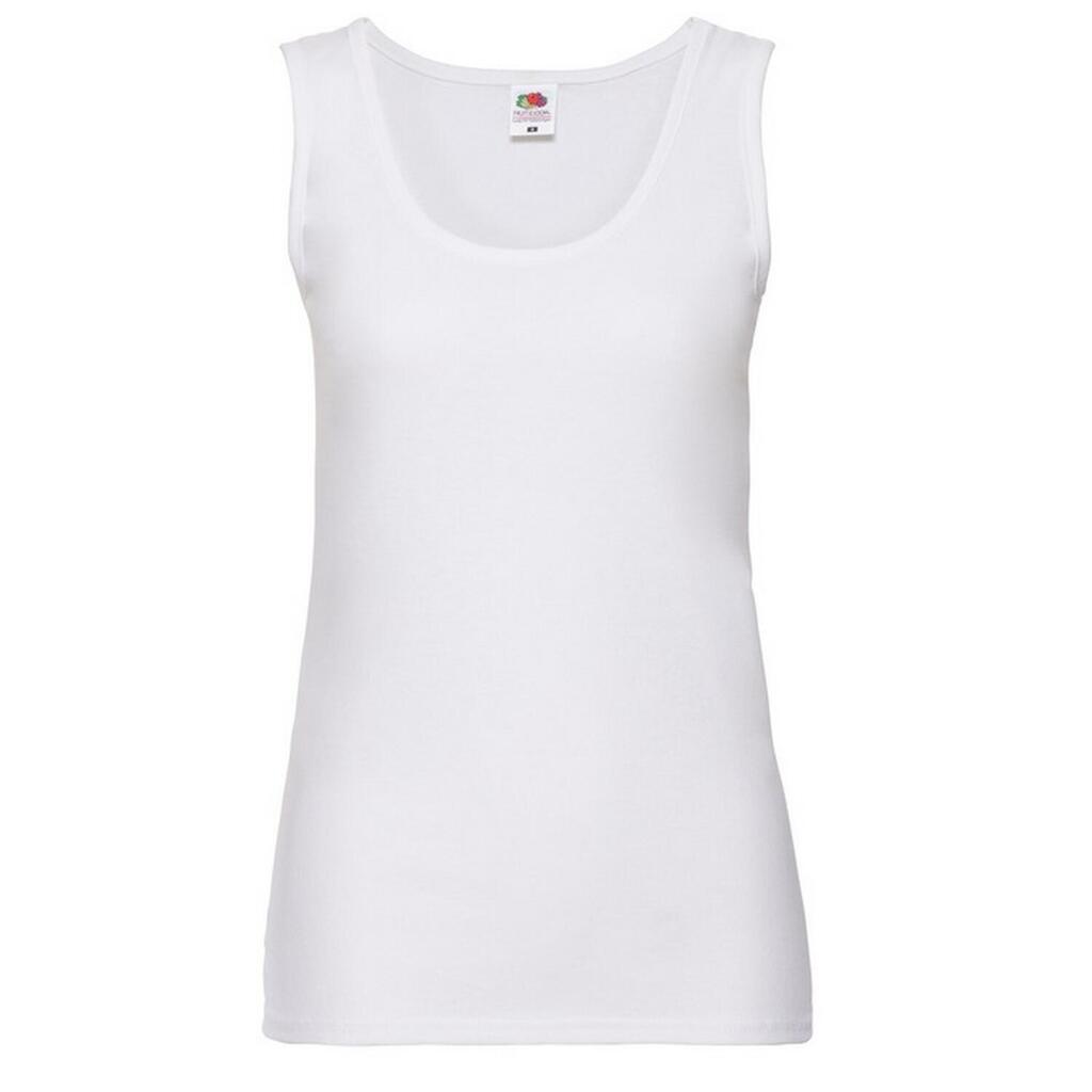 Womens/Ladies Valueweight Vest Top (White)