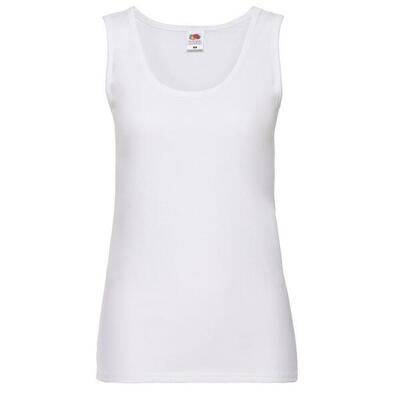 Dames valueweight vest top (wit)