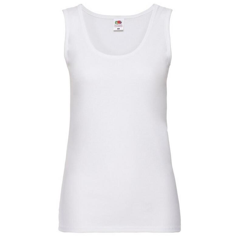 Dames Valueweight Vest Top (Wit)