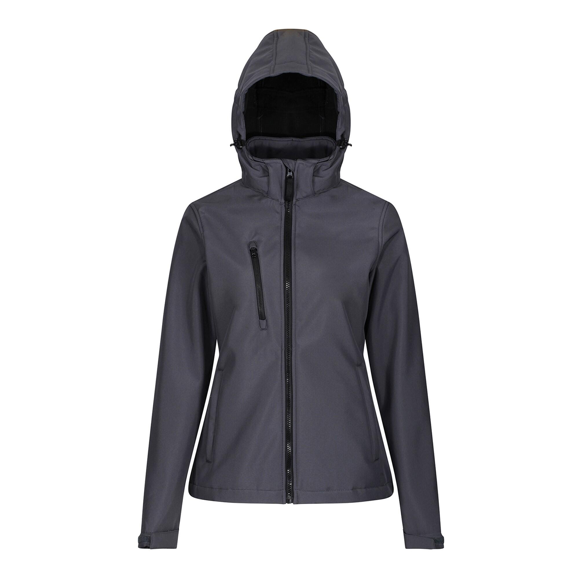 REGATTA Giacca Soft Shell Con Cappuccio Donna Regatta Venturer Grigio Foca Nero