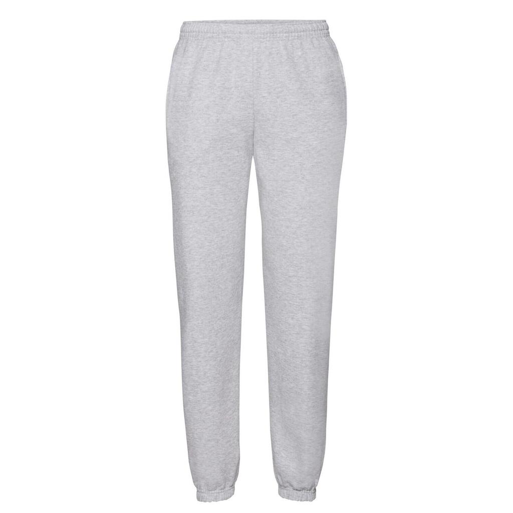 Mens Classic Elasticated Cuff Jogging Bottoms (Heather Grey)
