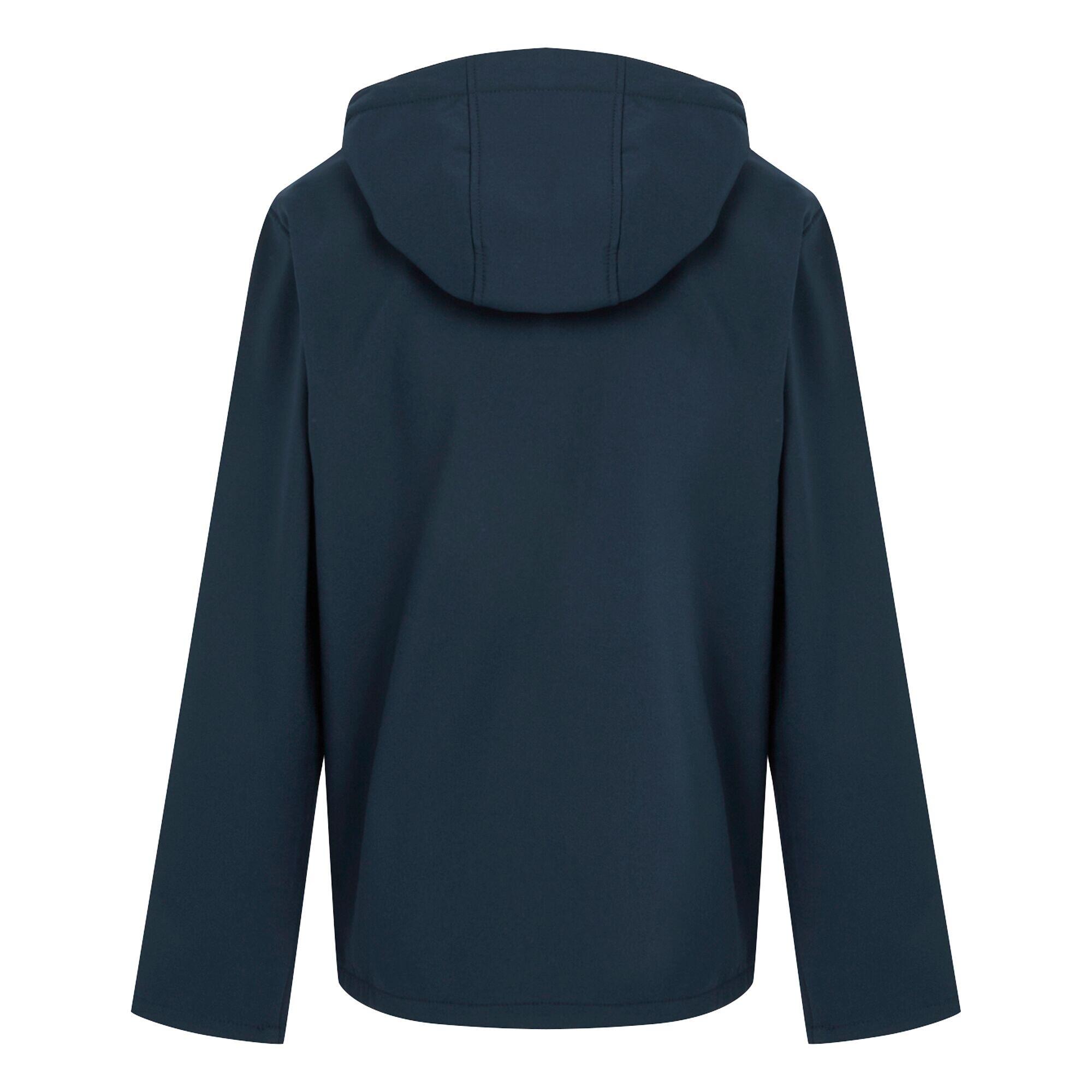 Heren Navigate Dubbellaags Soft Shell Jacket met capuchon (Marine / Frans 2/4