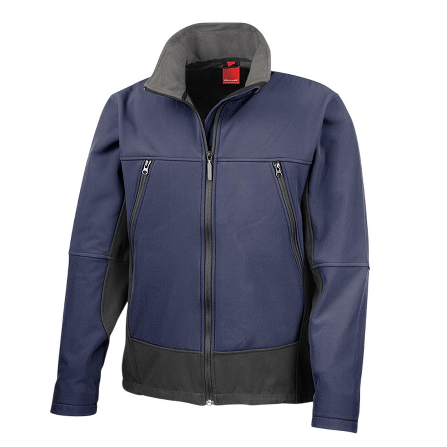 Giacca Soft Shell Uomo Result Activity Blu Navy Nero 2/3