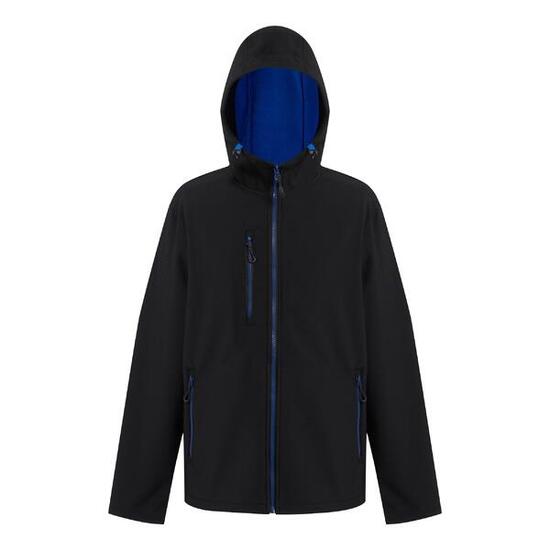 Navigate" Softshelljacke mit Kapuze für Herren Schwarz/Königsblau