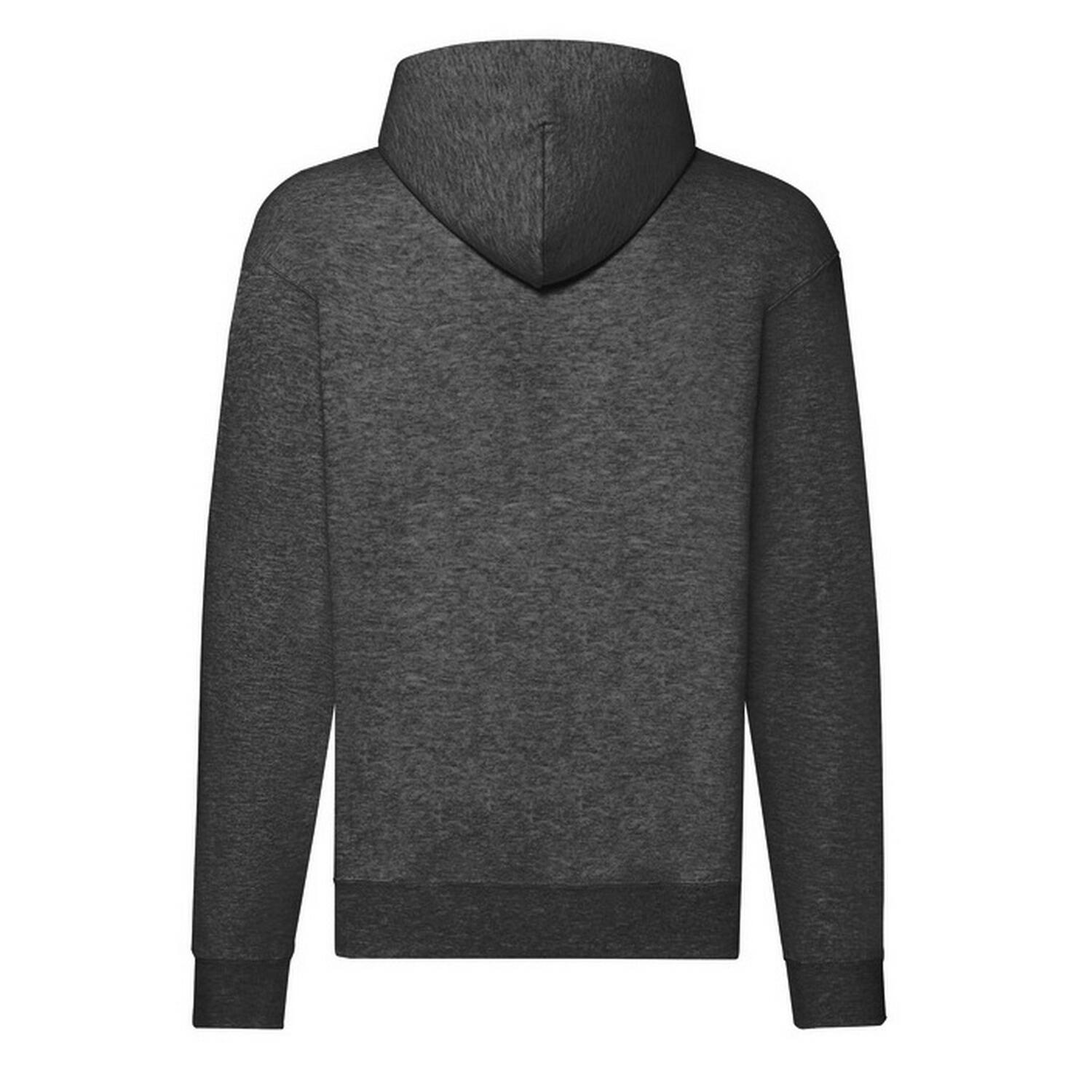 Heren Classic Heather Hooded Jacket (Donkere Heide Grijs) 2/3