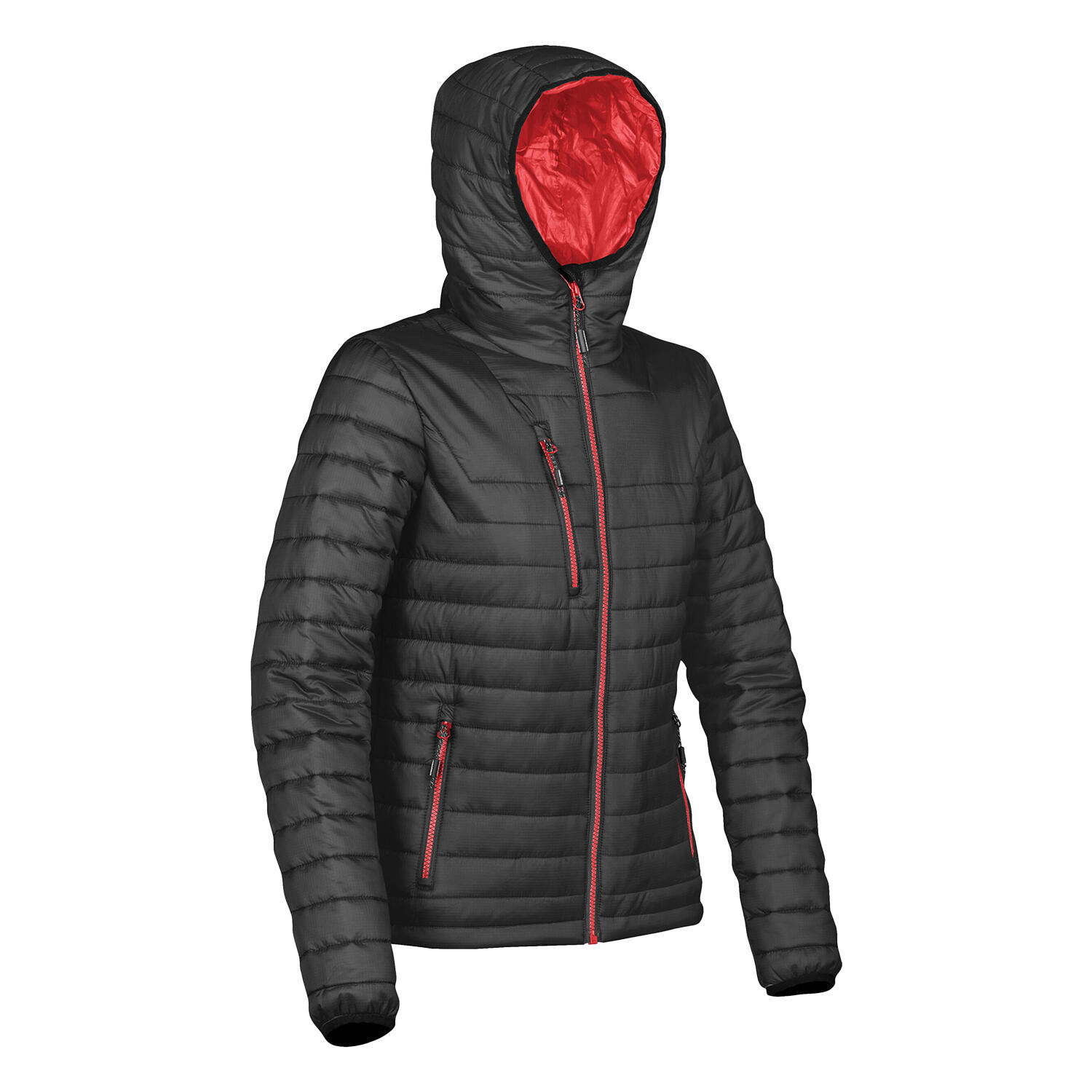 Casaco térmica feminina/ladies Gravity (Preto / Vermelho Verdadeiro) 3/3