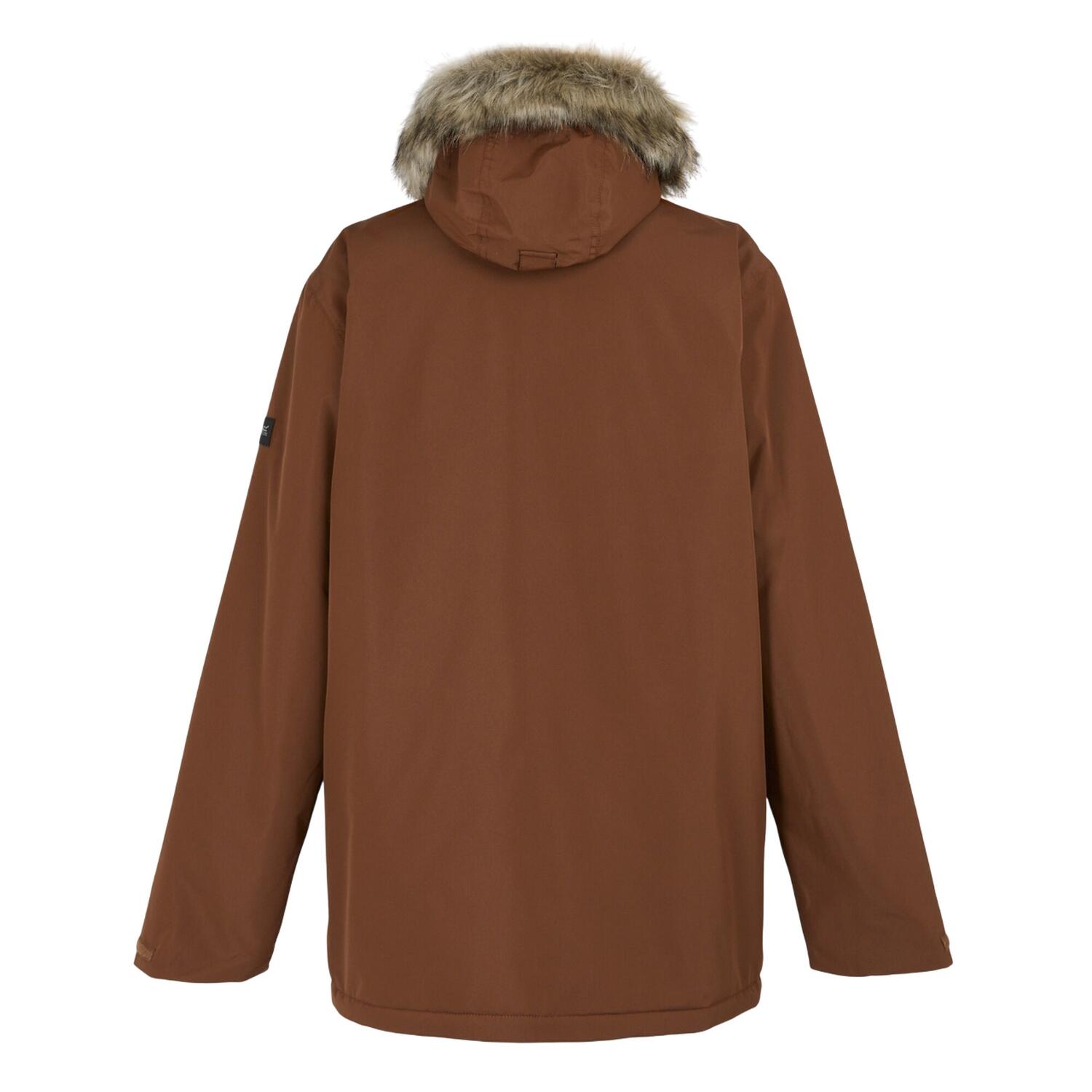 Mens Salinger IV Waterproof Jacket (Dark Brown) 2/4