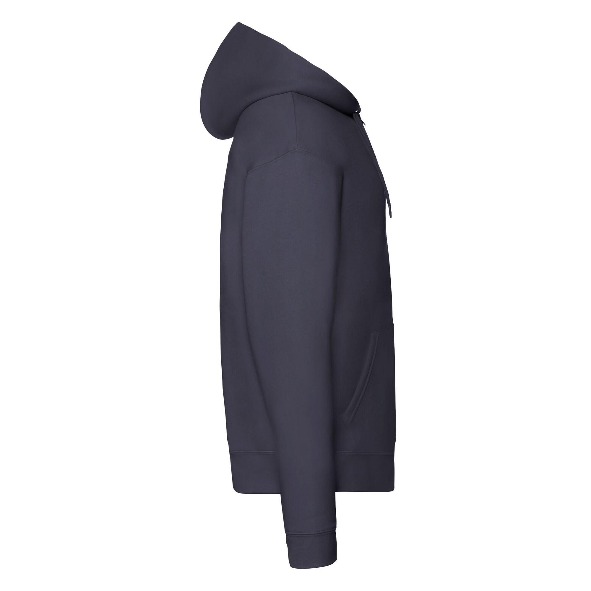 Casaco com capuz Premium com fecho de correr para homem (Marinha Profunda) 3/3