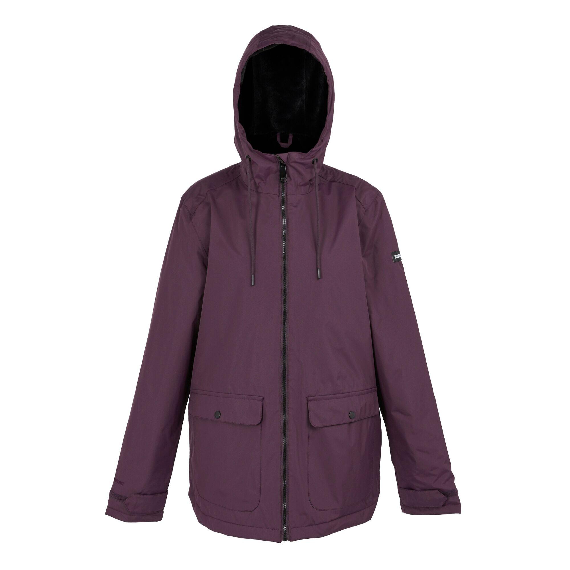 REGATTA Womens/Ladies Broadia Waterproof Jacket (Deep Plum)