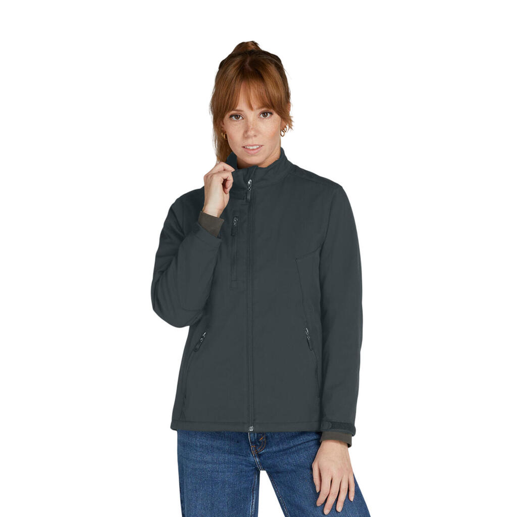Womens/Ladies Sig Tagless Soft Shell Jacket (Charcoal)
