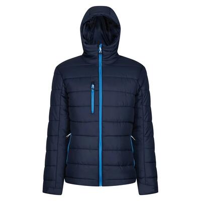 Heren navigate thermische hooded jacket (marine / frans blauw)