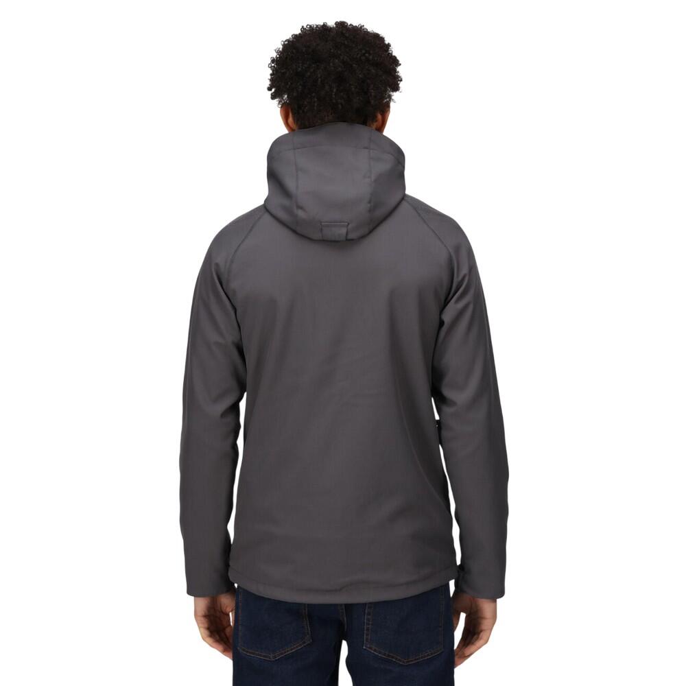 Giacca Soft Shell Con Cappuccio Uomo Regatta Repeller Grigio Foca 2/4