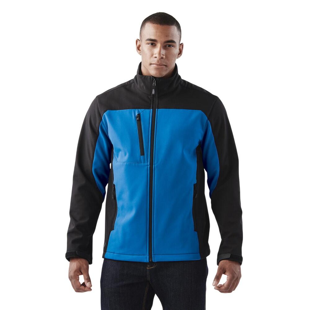 Mens Cascades Soft Shell Jacket (Azure/Black)