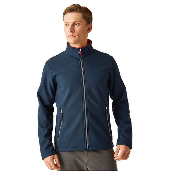 Veste Softshell ASCENDER Homme (Bleu Marine / Rouge Classique)