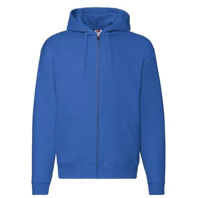 Heren premium full zip hoodie (koningsblauw)