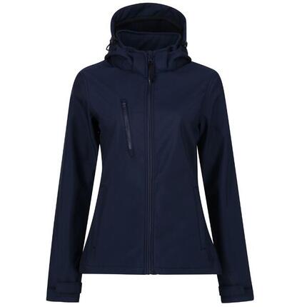 Dames Venturer 3 Layer Hooded Soft Shell Jacket (Zwart)