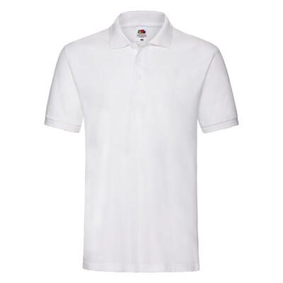Heren premium polo shirt (wit)