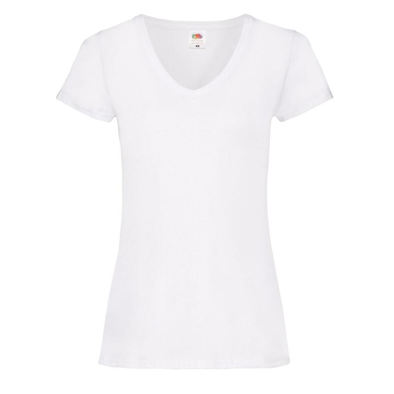 Tricou Drumeții În Natură Fruit Of The Loom Valueweight V Neck Femei