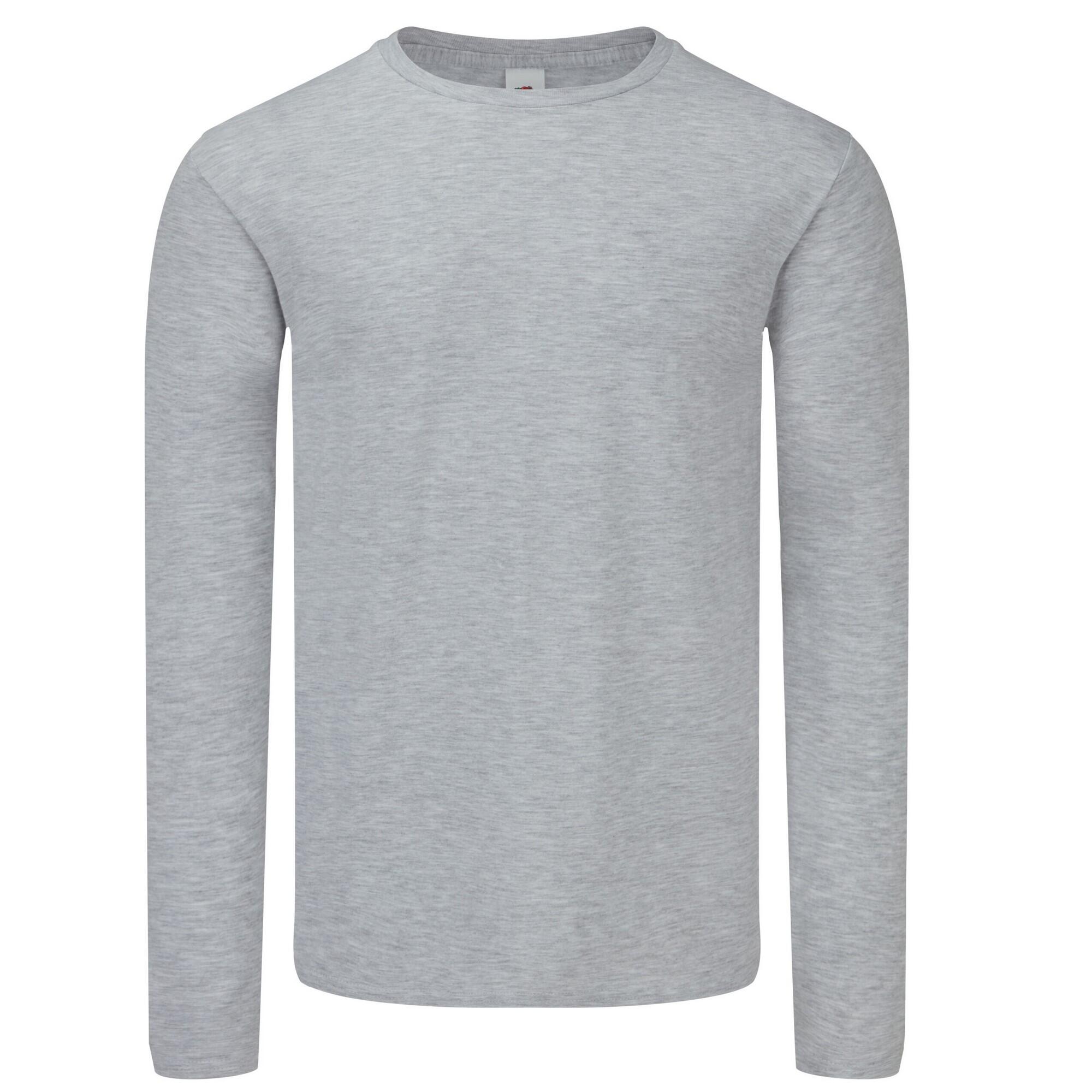 Maglietta Classico Semplice Manica Lunga Uomo Fruit Of The Loom Iconic 150 1/2