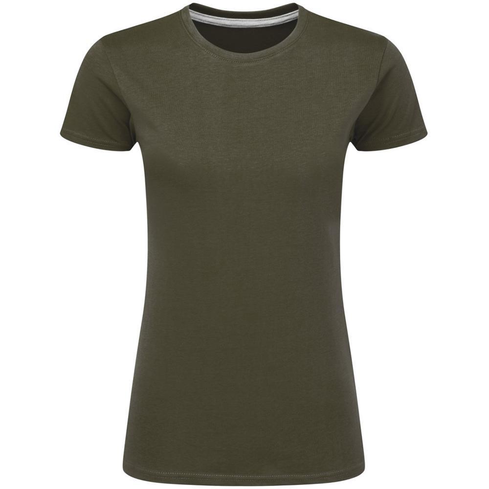 Sg - Tshirt Perfect Print Femme (vert Militaire) - T-shirt Manches Courtes - Vert - 36 Xs - Decathlon