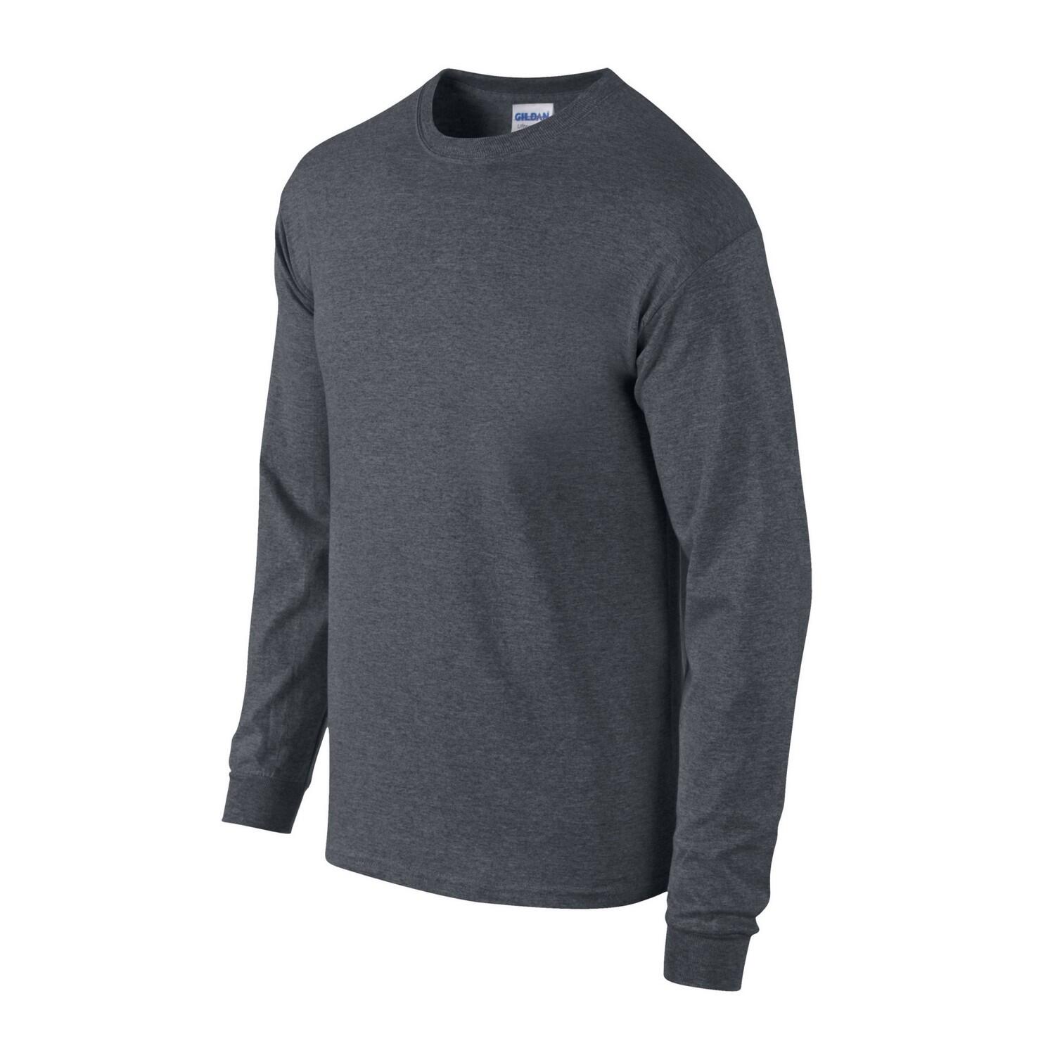 Tshirt Manches Longues Adulte (Gris Foncé Chiné) 3/3