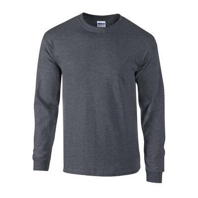 Maglietta Manica Lunga Adulto Unisex Gildan Arancione Di Sicurezza