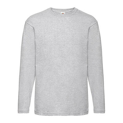 Heren valueweight heather tshirt met lange mouwen (heide grijs)