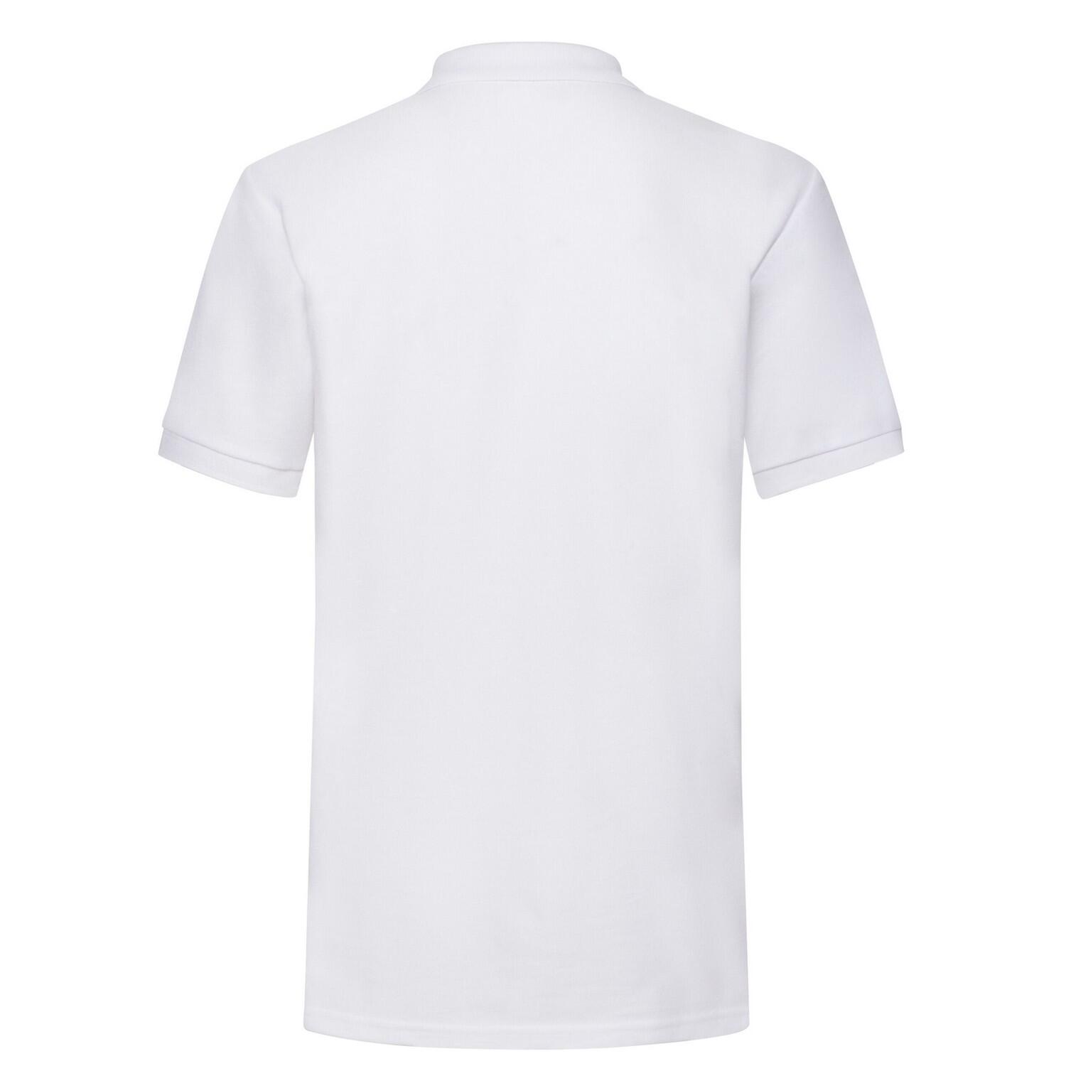 Polo Lisos de Pesado para Hombre Blanco 2/3