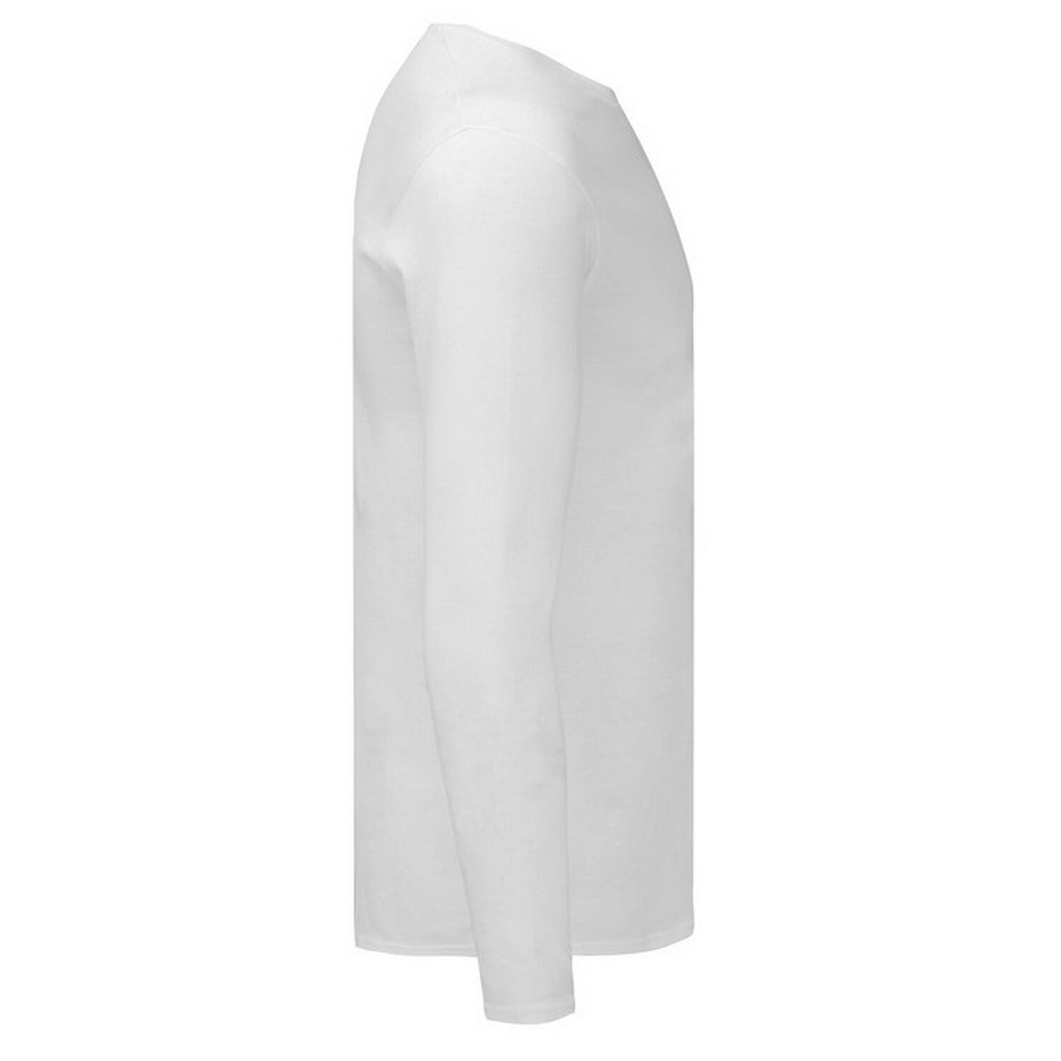 T-Shirt de manga comprida clássica Iconic 140 para homem (Branco) 3/3