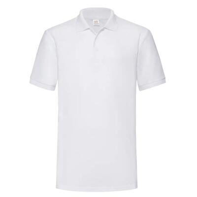 Heren effen zwaargewicht poloshirt (wit)