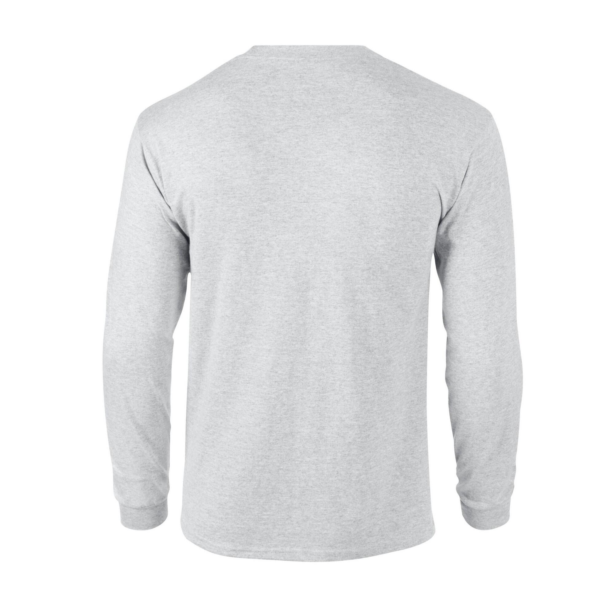Camiseta Ultra de Mezcla de Algodón de Manga Larga para Adultos Unisex Gris 2/3